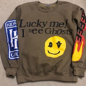Kids see ghosts lucky me crewneck sweatshirt